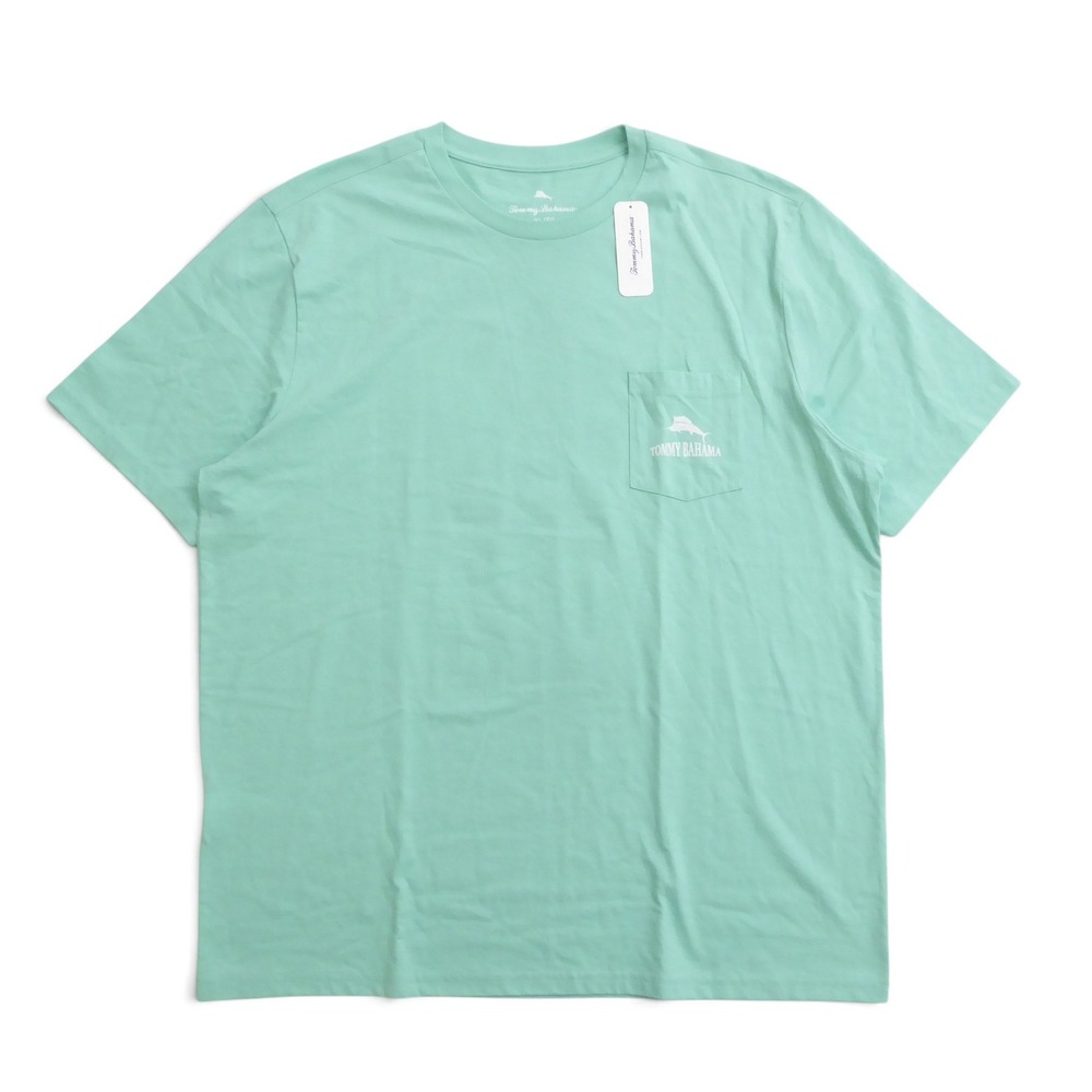 Tommy Bahama Mens T-Shirt Green Starting Lineup Graphic Pocket Tee XL